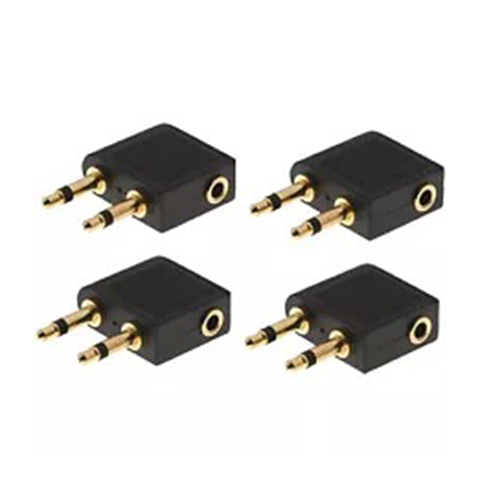 Gold Plated Airplane Headphone / Earphone Socket Adaptor For Berton - Pack of 4