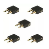 Gold Plated Airplane Headphone / Earphone Socket Adaptor For JVC - Pack of 5