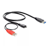 USB 3.0 Dual Power Cable For Seagate Harddrives - Type A to Micro-B