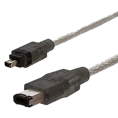 Firewire Cable For Sony DCR-TRV110, DCR-TRV110E Handycam Camcorder - 4 To 6 Pin ILINK / DV / IEEE 1394