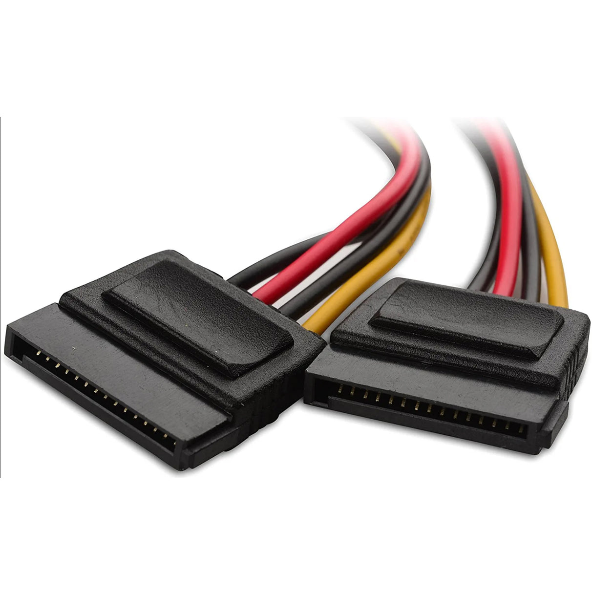 SATA Splitter Power Cable 4 Pin IDE Molex to Dual Y Female HDD Adapter