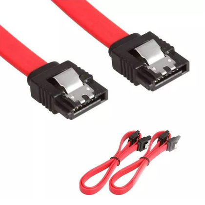 SATA to SATA Cable With Locking Latch For HDD, SSD, CD Driver / Writer (Pack of 2)