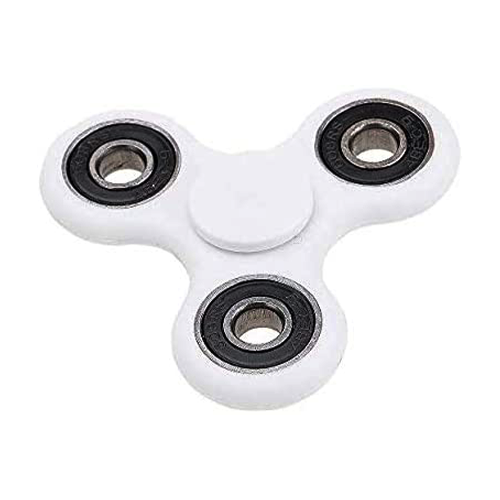 Hand Tri Fidget Spinner - Anti Stress And Axiety Toy - White - Pack of 2