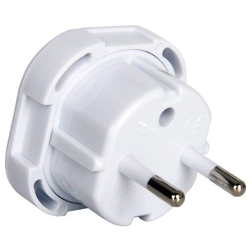 UK To Guadeloupe Travel Adapter - Converts UK Plug to 2 pin Round Plug