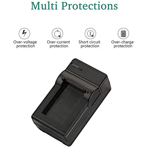 Travel Battery Charger For Olympus X-920 Digital Camera - UK / USA / EU Plug And Car Adapter Included
