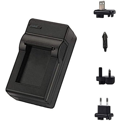 Travel Battery Charger For Panasonic Lumix DMC-FX30 Digital Camera - UK / USA / EU Plug And Car Adapter Included