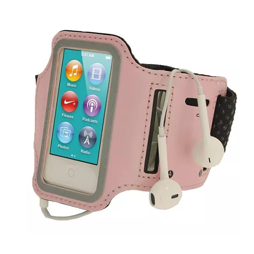Adjustable Anti Slip Protective Armband Holder For iPod Nano - PINK