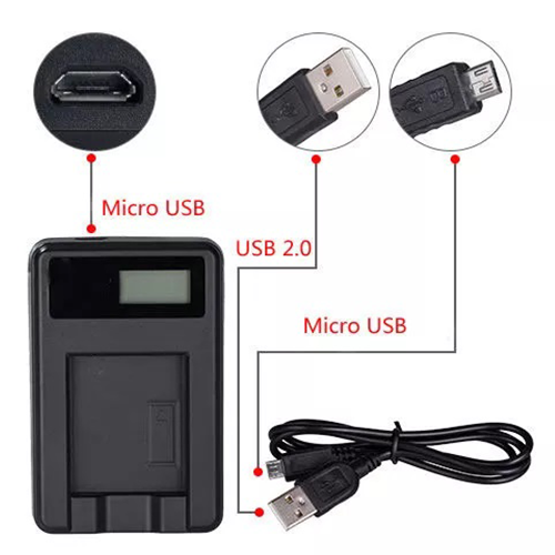 USB Battery Charger For Panasonic Lumix DMC-FZ72 Digital Camera