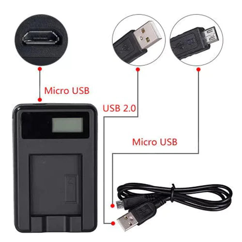 USB Battery Charger For Sony Cybershot DSC-RX100M7G / DSC-RX100 VII G Digital Camera